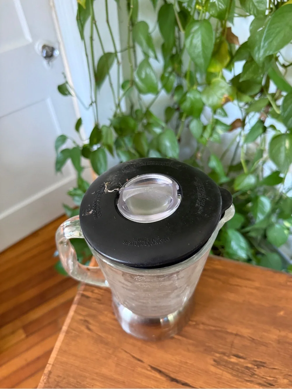 OSTER Glass Blender Pitcher with Black Lid and Stainless Base Replacement